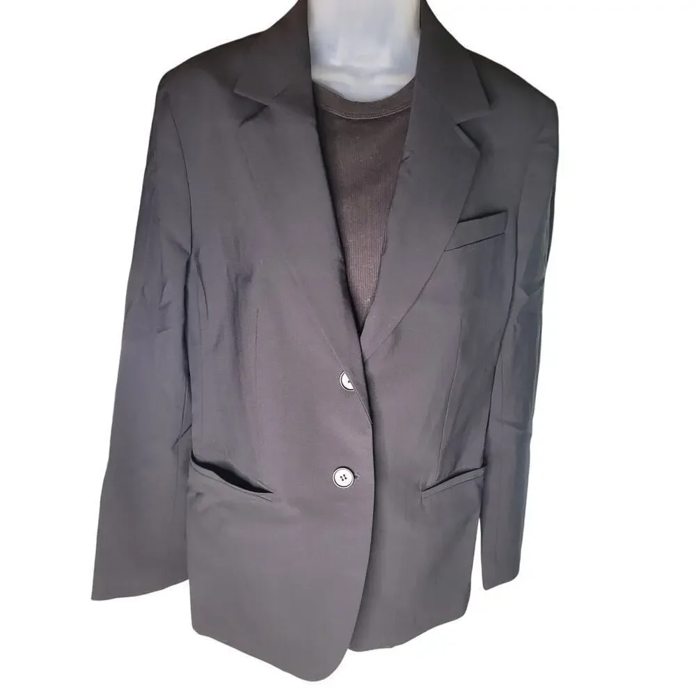 Talbots Black Two Button Blazer/Jacket Size 12